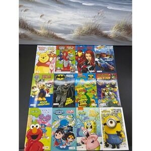 Bendon 12 Pack Assorted Coloring Books Disney Marvel DC Nickelodeon Activity Set